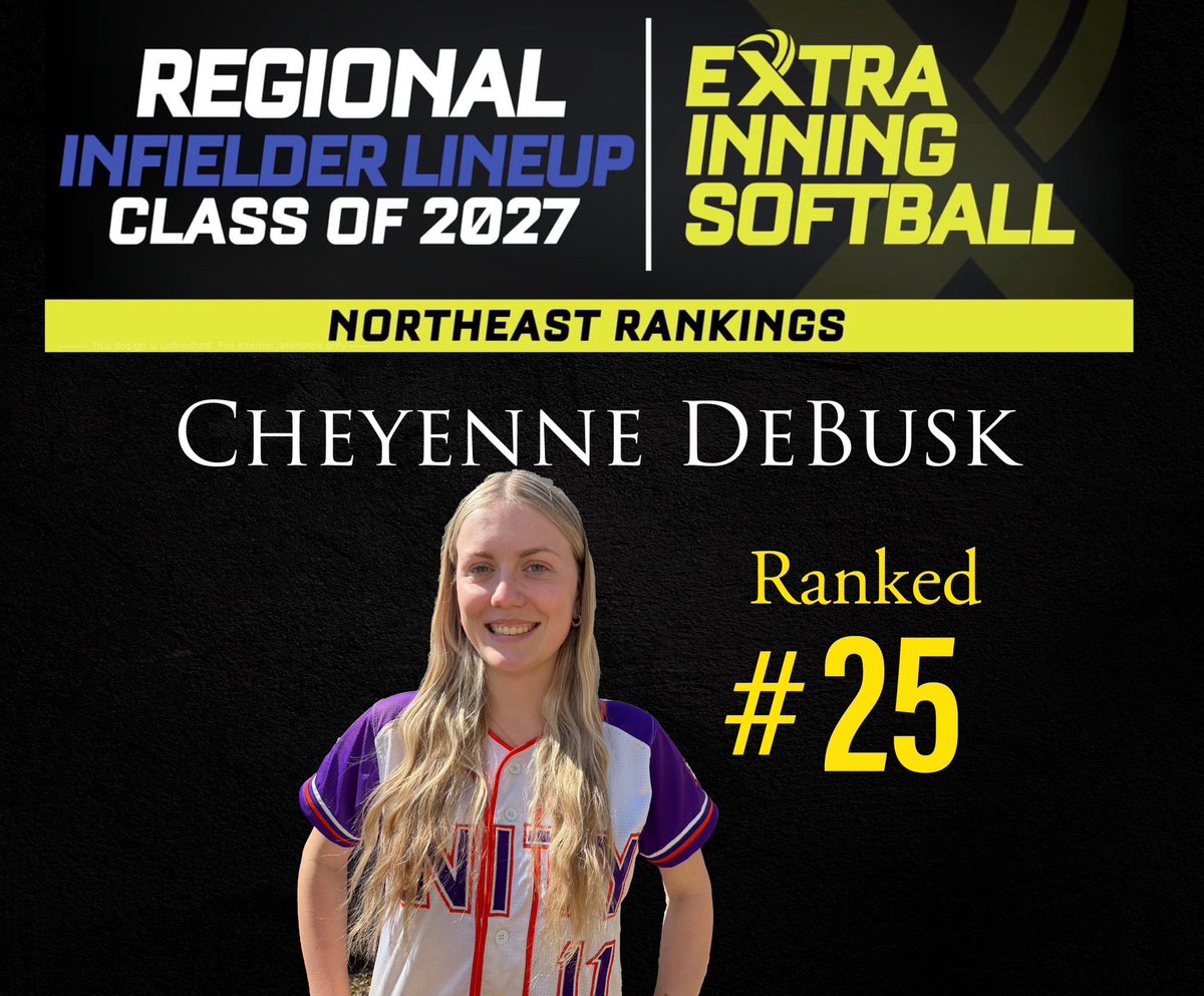 Cheyenne DeBusk (@cheydebusk11) on Twitter photo It's truly an honor to be nominated the #25 Infielder in the Northeast .Time to grind!! ๐ฅโค๏ธ
<a href="/UTChattanooga/">The University of Tennessee at Chattanooga</a> <a href="/GamecockSoftbll/">Gamecock Softball</a> <a href="/AAMU_Softball/">Alabama A&M Softball</a> <a href="/TTU_Softball/">Tennessee Tech Softball</a> <a href="/MarcKKendrick/">Coach Marc K Kendrick</a> <a href="/kellyytorres/">kellyytorres</a> <a href="/ElliottSaysWhat/">Brandon Elliott</a> <a href="/Coach_Jo4444/">Joanna Hardin</a> <a href="/Coach_LaPorte/">Loren LaPorte</a> <a href="/EHC_SB/">E&H Softball</a> <a href="/Kazdynn/">Kazdyn Waldron</a> <a href="/RadfordSoftball/">Radford Softball</a> <a href="/CoachDot_LU/">Dot Richardson</a> It's truly an honor to be nominated the #25 Infielder in the Northeast .Time to grind!! ๐ฅโค๏ธ
<a href="/UTChattanooga/">The University of Tennessee at Chattanooga</a> <a href="/GamecockSoftbll/">Gamecock Softball</a> <a href="/AAMU_Softball/">Alabama A&M Softball</a> <a href="/TTU_Softball/">Tennessee Tech Softball</a> <a href="/MarcKKendrick/">Coach Marc K Kendrick</a> <a href="/kellyytorres/">kellyytorres</a> <a href="/ElliottSaysWhat/">Brandon Elliott</a> <a href="/Coach_Jo4444/">Joanna Hardin</a> <a href="/Coach_LaPorte/">Loren LaPorte</a> <a href="/EHC_SB/">E&H Softball</a> <a href="/Kazdynn/">Kazdyn Waldron</a> <a href="/RadfordSoftball/">Radford Softball</a> <a href="/CoachDot_LU/">Dot Richardson</a>