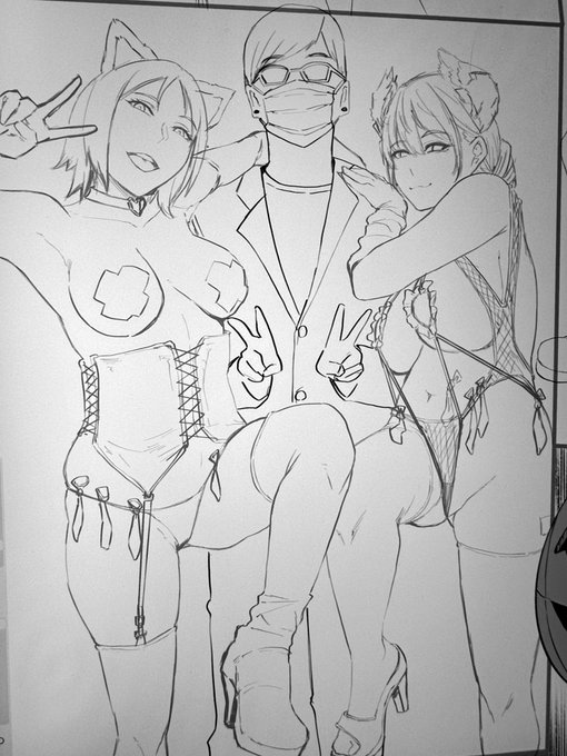 はぁ……はぁ……やっとペン入れできる…… 