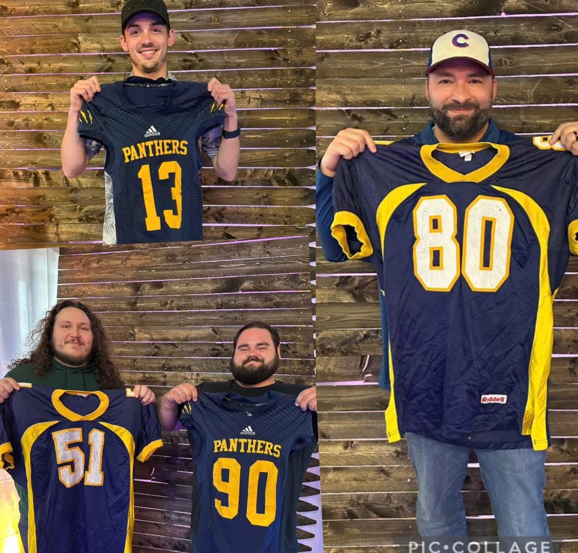 Round Lake Football (@rlhsfb) on Twitter photo Some of our football alums got to take home the very same jerseys they wore on Friday nights when they were in high school at our trivia night football fundraiser!
If you are interested in a jersey please contact jwalsh@rlas-116.org
#PantherPRIDE
#throwbackjerseys
#whoworeit Some of our football alums got to take home the very same jerseys they wore on Friday nights when they were in high school at our trivia night football fundraiser!
If you are interested in a jersey please contact jwalsh@rlas-116.org
#PantherPRIDE
#throwbackjerseys
#whoworeit
