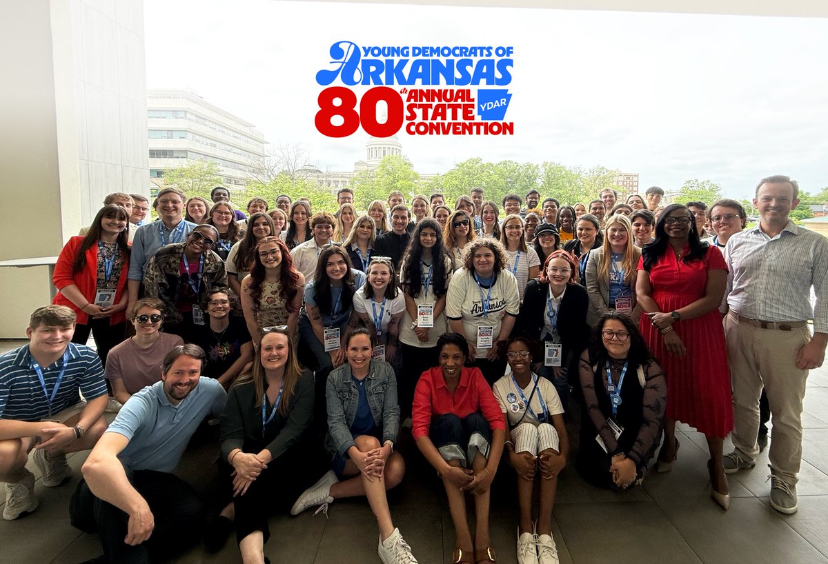 ArkDems's tweet image. Congratulations to @YDArkansas on a successful 80th convention!

We are grateful for leaders like President Emeritus @AllisonForAR, incoming President and Vice President @CookforAR &amp;amp; @ayealiah for doing the work on the ground and in our party to keep us moving forward 👏