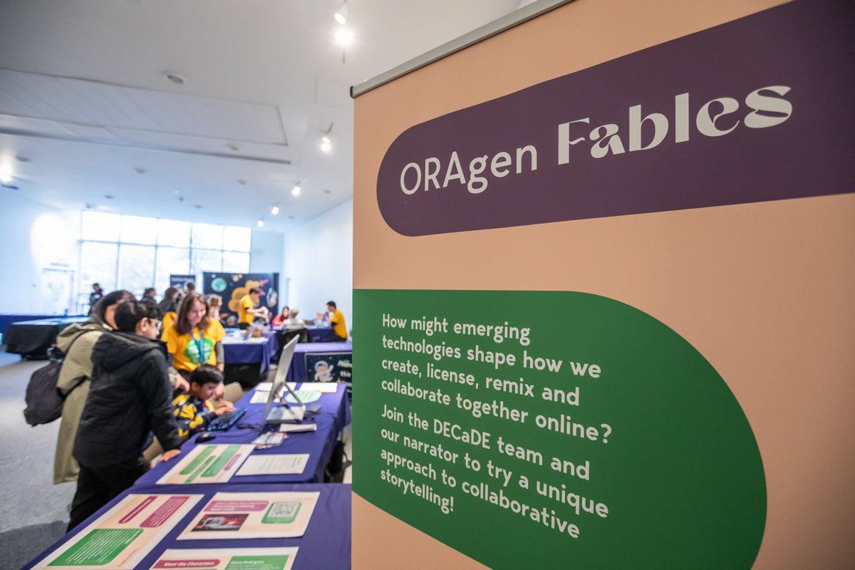 DECaDE (@decade_hub) on Twitter photo Read our latest news - Space Storytelling at the Science Festival🚀tinyurl.com/ORA-Storytelli…
ORAgen Fables, a storytelling interactive developed by DECaDE researchers, was showcased in a week long exhibition at <a href="/NtlMuseumsScot/">National Museums Scotland</a> as part of the Edinburgh Science Festival. <a href="/EdSciFest/">Edinburgh Science</a> Read our latest news - Space Storytelling at the Science Festival🚀tinyurl.com/ORA-Storytelli…
ORAgen Fables, a storytelling interactive developed by DECaDE researchers, was showcased in a week long exhibition at <a href="/NtlMuseumsScot/">National Museums Scotland</a> as part of the Edinburgh Science Festival. <a href="/EdSciFest/">Edinburgh Science</a>