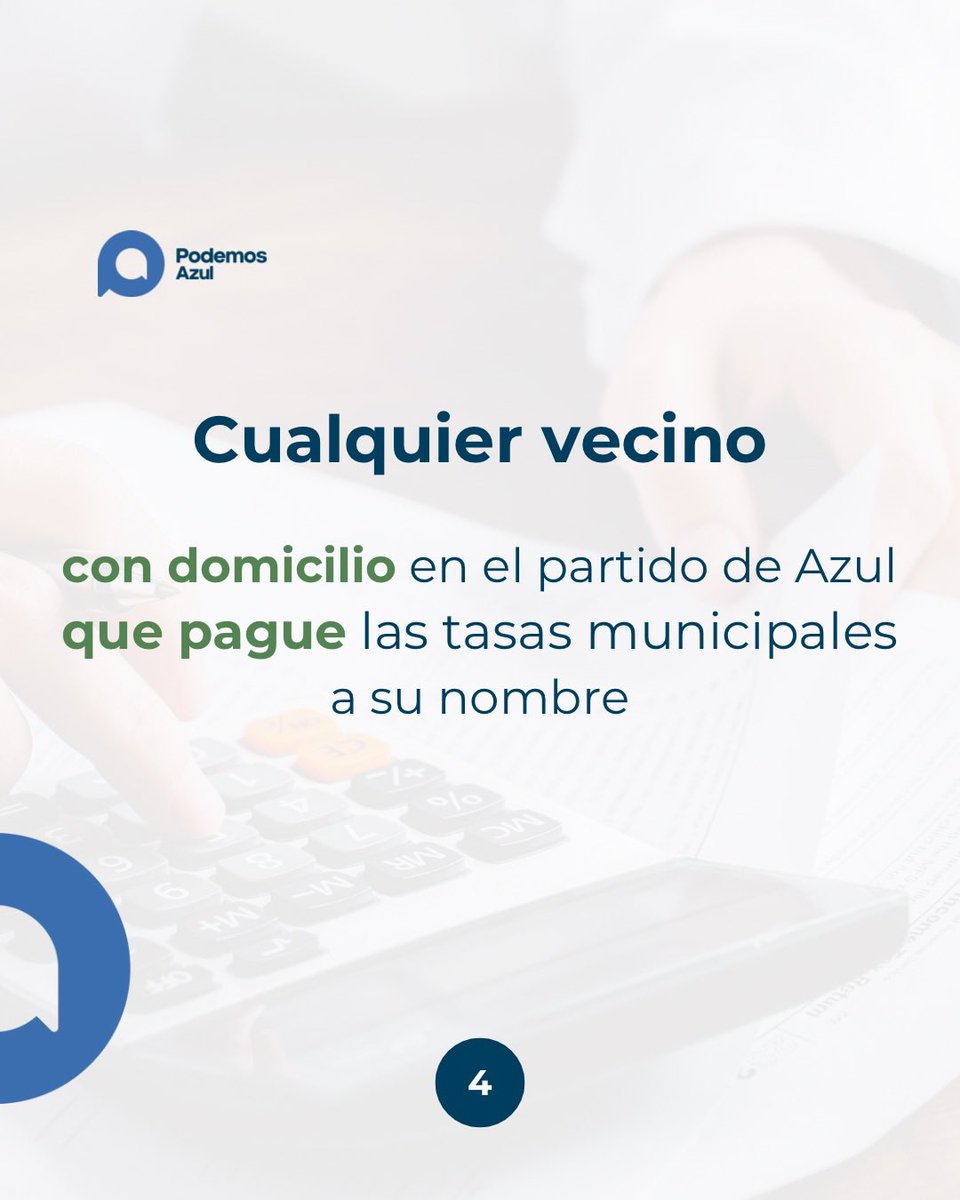 PodemosAzul's tweet photo. Los mayores contribuyentes APRUEBAN✅ o RECHAZAN❌ la creación y aumento de tasas municipales. https://t.co/XHoUAFoiew