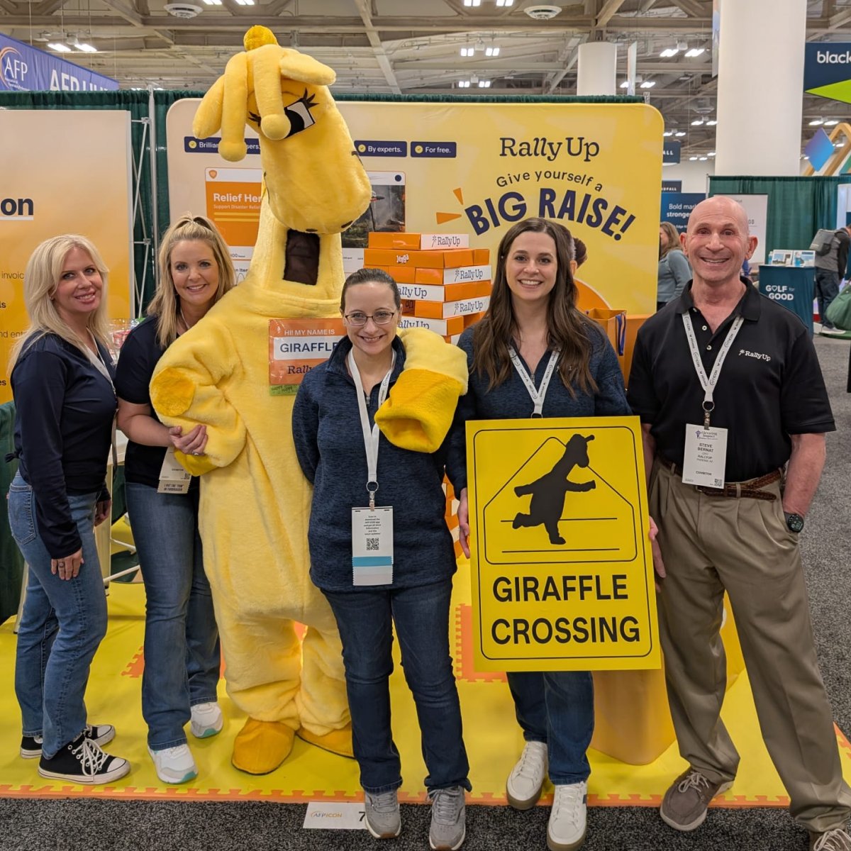 RallyUp is having a blast meeting fundraisers at AFP ICON! Although our Giraffle is not eligible to win the Louis Vuitton bag we're giving away, you sure are! If you're at the show, come visit us and say hello at booth #720! #AFPIcon #fundraising