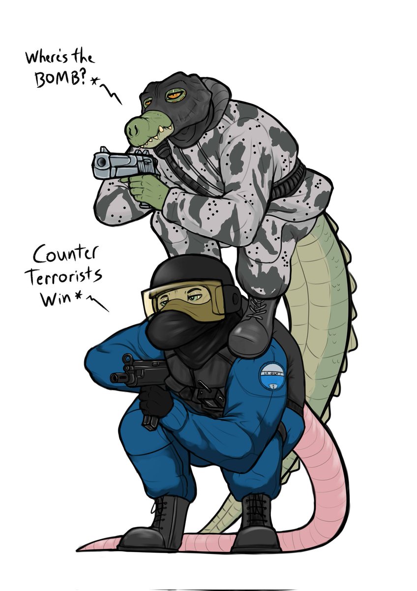squidfighter3d's tweet image. Mitch and Altha play coubter strike 1.6
My part for a server art collab