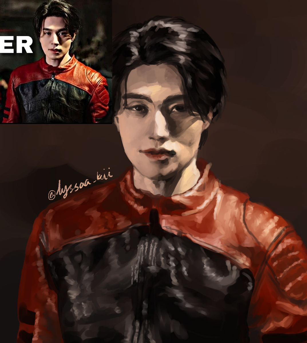#badandcrazy #LeeDongWook 
quick painting study, and a gift to <a href="/myluckymoon/">wren ⁷ 📚 💤</a>