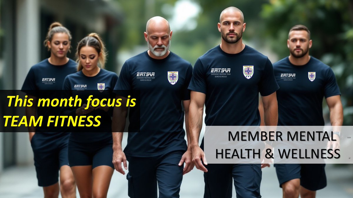 MAY is ERTSAR’s Fitness Focus Month! 🏋️‍♀️

Throughout May, ERTSAR members are encouraged to be mindful of key aspects of fitness and wellness — and to participate in activities that build strength, resilience, and operational readiness.

Fitness isn’t just about working out — it’s