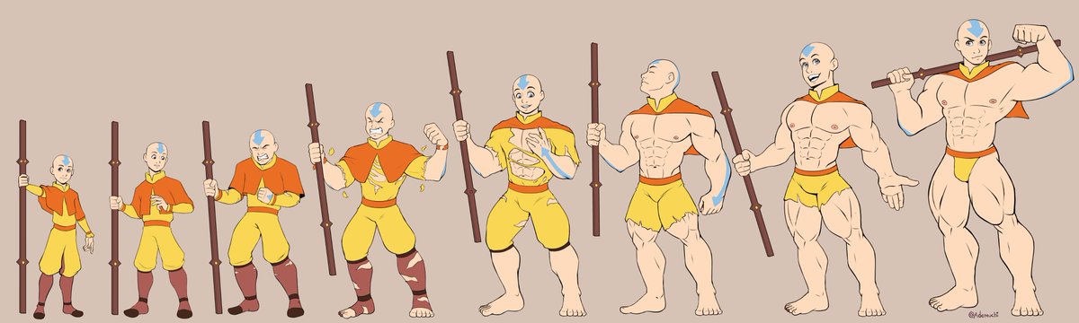damn! commission again of aang done for
<a href="/MayerDuke56926/">Duke Mayer</a>
thank You so much 😊 #Commission #Baragay #aang  #transformation #yaoibara #avatar