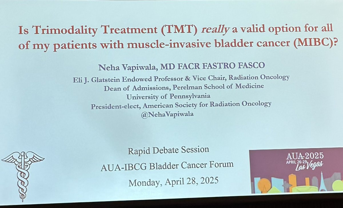 Amanda Myers (@amandamyersmd) on Twitter photo Debate 6. TMT for MIBC: A valid option for all? #AUA25 <a href="/BogdanaSchmidt/">Bogdana Schmidt MD, MPH</a>
<a href="/NehaVapiwala/">Neha Vapiwala</a> <a href="/mouwlab/">Kent Mouw</a>
<a href="/AmerUrological/">Amer. Urol. Assn.</a> <a href="/urogeek/">Dave Penson</a> Debate 6. TMT for MIBC: A valid option for all? #AUA25 <a href="/BogdanaSchmidt/">Bogdana Schmidt MD, MPH</a>
<a href="/NehaVapiwala/">Neha Vapiwala</a> <a href="/mouwlab/">Kent Mouw</a>
<a href="/AmerUrological/">Amer. Urol. Assn.</a> <a href="/urogeek/">Dave Penson</a>
