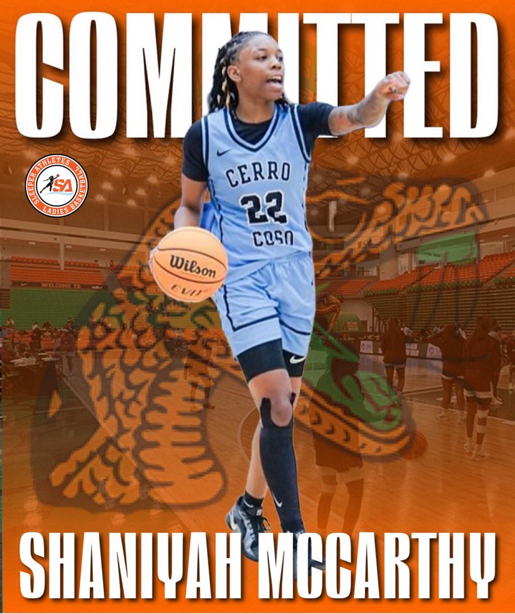Sleeper Athletes Ladies Basketball (@sathleteslbb) on Twitter photo #Wekiva HS (FL) alum, #CerroCoso CC (CA) G Shaniyah McCarthy has committed to the #FAMU #Rattlers
<a href="/CoachBGordon/">coach_bigpressure🧡💚</a> <a href="/FAMU_WBB/">Florida A&M Women’s Basketball 🏀</a> #Wekiva HS (FL) alum, #CerroCoso CC (CA) G Shaniyah McCarthy has committed to the #FAMU #Rattlers
<a href="/CoachBGordon/">coach_bigpressure🧡💚</a> <a href="/FAMU_WBB/">Florida A&M Women’s Basketball 🏀</a>