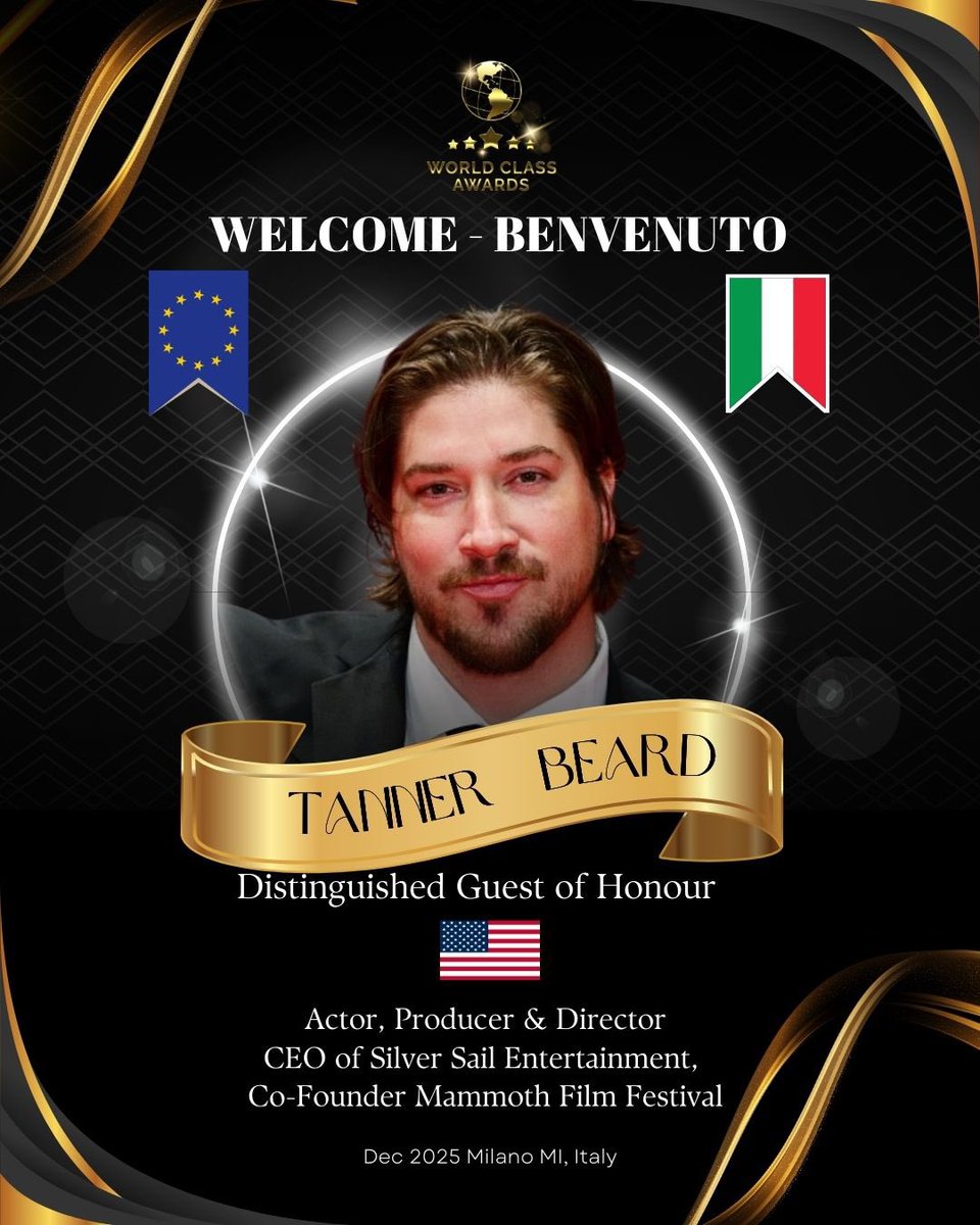 World Class Film Awards (@worldclassaward) on Twitter photo We are honoured to announce the participation of <a href="/TannerBeard/">Tanner Beard</a>, a true luminary of the industry, at the World Class Film Awards 2025 in Milan this December.
Their extraordinary achievements and influence have shaped the future of independent cinema. Stay tuned for more! We are honoured to announce the participation of <a href="/TannerBeard/">Tanner Beard</a>, a true luminary of the industry, at the World Class Film Awards 2025 in Milan this December.
Their extraordinary achievements and influence have shaped the future of independent cinema. Stay tuned for more!
