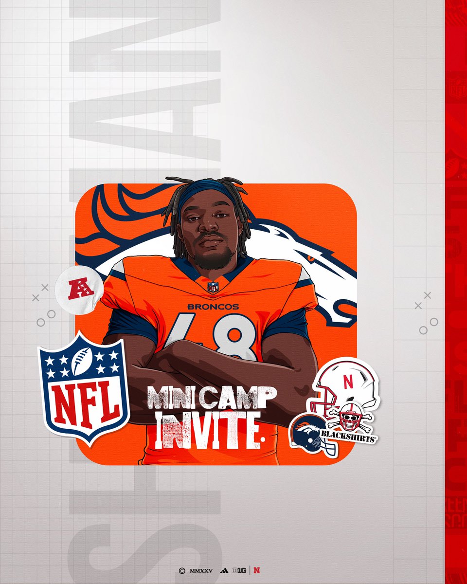 #ProBigRed Mini Camp Invite 🏈

<a href="/JuicedUpK9/">Mekhail Sherman🌹</a> ➡️ <a href="/Broncos/">Denver Broncos</a>