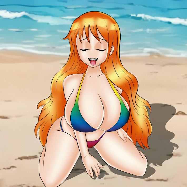 done another commission
🌴 Map in one hand, sun in the other — Nami knows the way.