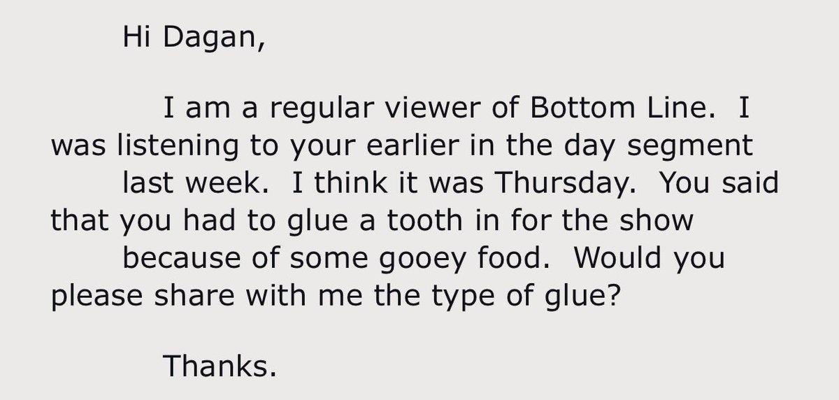 dagenmcdowell's tweet photo. BEST FAN MAIL EVER. 🦷 https://t.co/DwGWyiHZ89