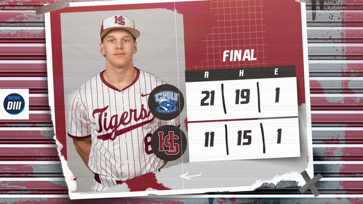 H-SC Athletics (@hscathletics) on Twitter photo FINAL | <a href="/HSC_Baseball/">Hampden-Sydney Baseball</a> falls at home to Christopher Newport 21-11. Gavin Smith w/3 hits & 2 RBIs, Jaxon Masterson w/4 hits, Jake Moore w/2 hits & 2 RBIs, Brandon Shelhorse & Chase Sanford each w/2 hits & an RBI and Brady Wilson w/pitching setback. #RollTigers🐅 #ODAC #d3baseball FINAL | <a href="/HSC_Baseball/">Hampden-Sydney Baseball</a> falls at home to Christopher Newport 21-11. Gavin Smith w/3 hits & 2 RBIs, Jaxon Masterson w/4 hits, Jake Moore w/2 hits & 2 RBIs, Brandon Shelhorse & Chase Sanford each w/2 hits & an RBI and Brady Wilson w/pitching setback. #RollTigers🐅 #ODAC #d3baseball