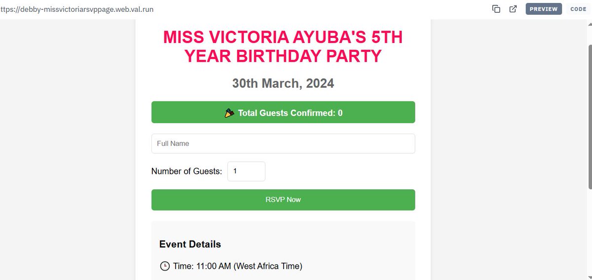 ayoadedebimpe's tweet photo. #ALX_AiSK @alx_africa 
Who said you need to code to create apps?

With Townie AI, I turned an idea into an RSVP app — zero coding needed just creativity.

Anyone can create apps now!
#TownieAI #NoCode #BuildFunStuff #IdeaToApp https://t.co/4hC0OjULhw
