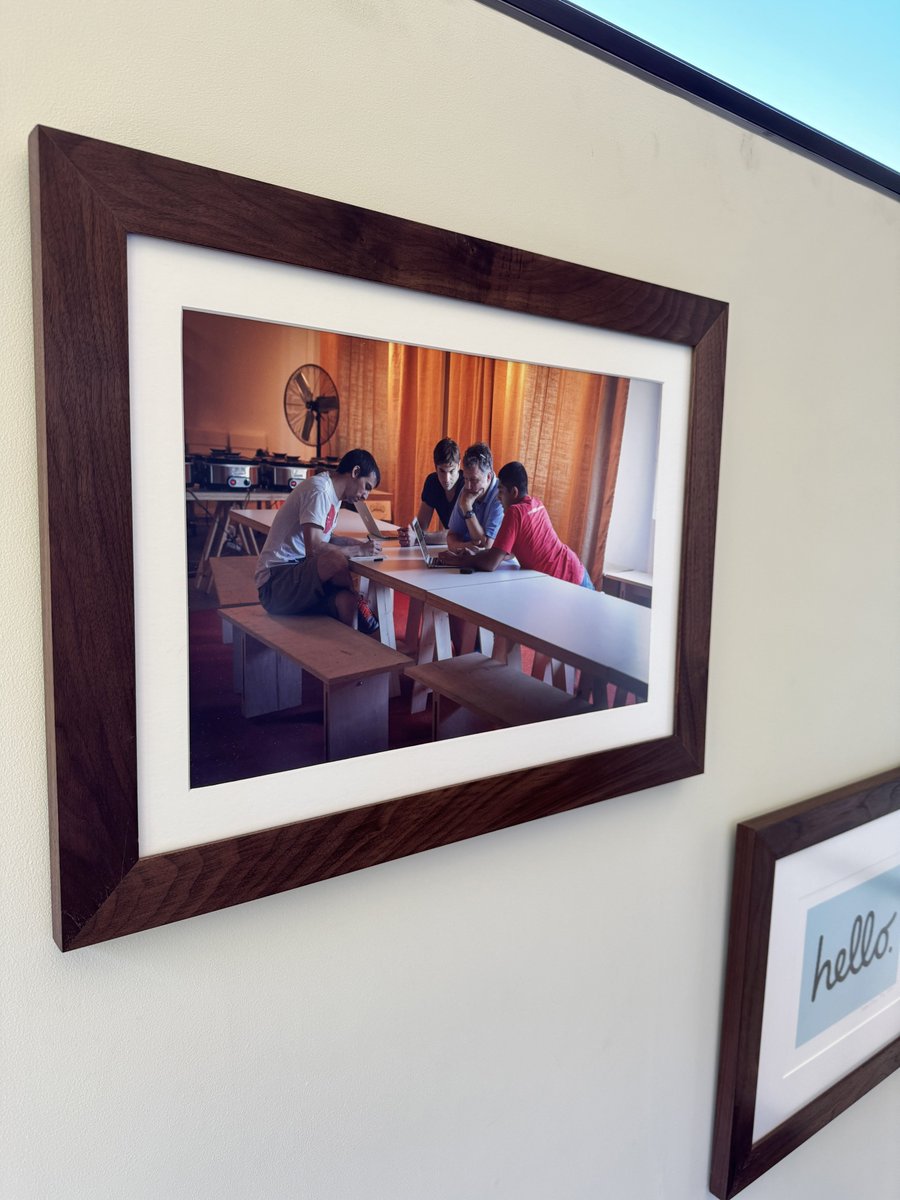 Love this photo from <a href="/garrytan/">Garry Tan</a> (with a 5D Mk II if I recall) of my time in <a href="/ycombinator/">Y Combinator</a> in the summer of 2011 with <a href="/dodeja/">Akshay Dodeja</a> <a href="/paulg/">Paul Graham</a> <a href="/aaroniba/">Aaron Iba</a> 

Just got it framed for my office with <a href="/levelframes/">Level Frames</a> (W15)