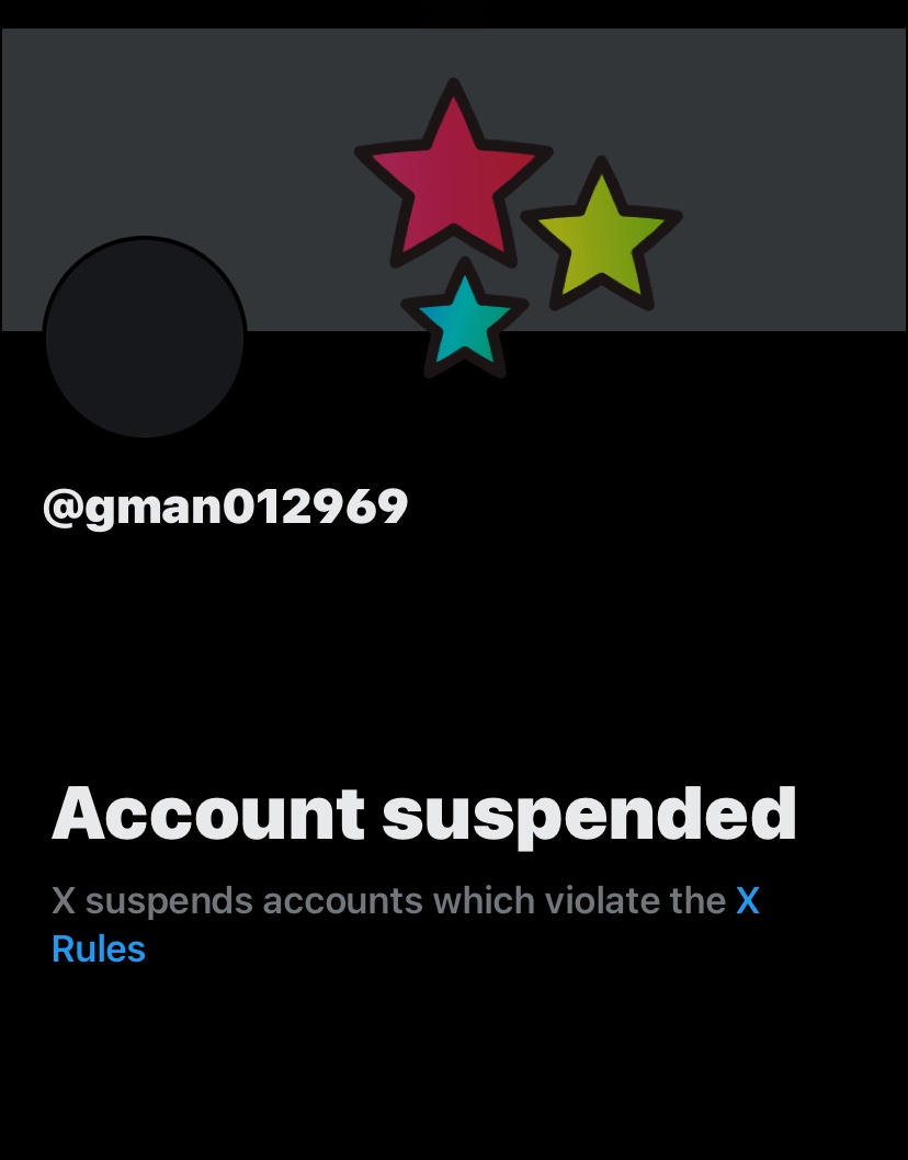 Faerie 🧡 (@liquidfaerie) on Twitter photo One of my favourite people on this platform <a href="/gman012969/">Gman_IT_Guy</a> was suspended. It was a completely unfair suspension & has left a huge void for many of us. The account was considered & never said anything hateful. It seems he may have been mass reported.
We want <a href="/gman012969/">Gman_IT_Guy</a> back. One of my favourite people on this platform <a href="/gman012969/">Gman_IT_Guy</a> was suspended. It was a completely unfair suspension & has left a huge void for many of us. The account was considered & never said anything hateful. It seems he may have been mass reported.
We want <a href="/gman012969/">Gman_IT_Guy</a> back.