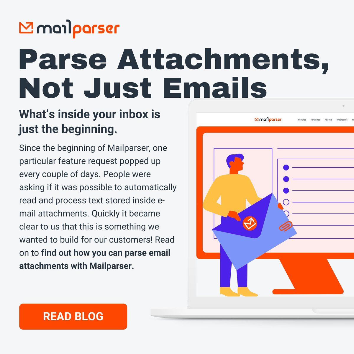 mailparser's tweet image. Read on to find out how you can parse email attachments with Mailparser: hubs.li/Q03k9pPK0
#EmailAttachments #PDFParser #DocumentAutomation #NoMoreManualWork #Mailparser