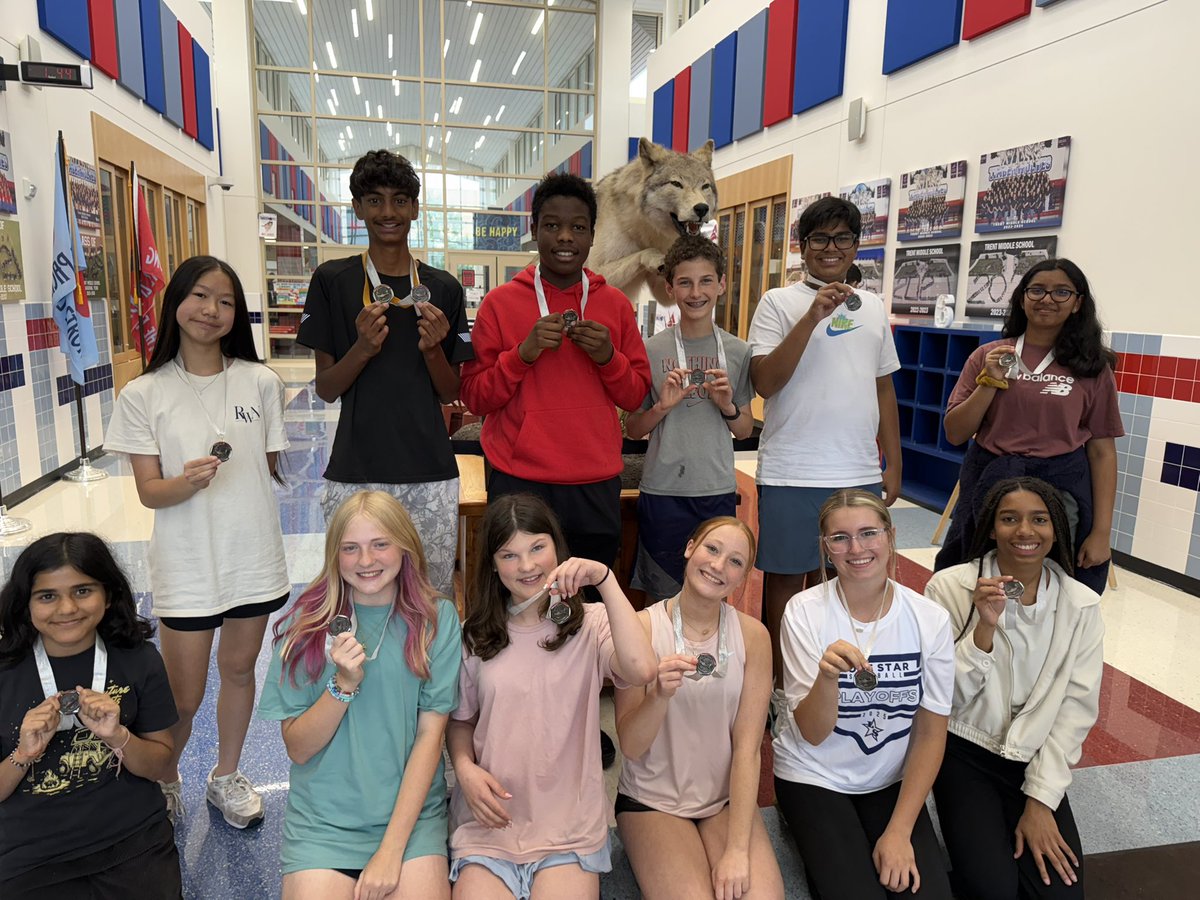 Trent Middle School celebrated our 8th and 7th grade Academic Pentathlon teams!  8th grade finished 9th in the state and 7th grade finished 11th in the state!  So proud of their accomplishments. <a href="/JeffGuelker/">PACKPrincipalGuelker</a>