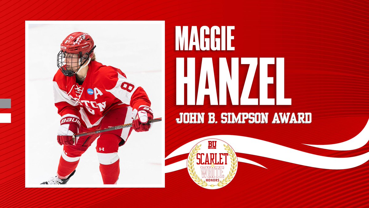 BU Athletics (@buathletics) on Twitter photo The John B. Simpson Award recipient on the women's side is Maggie Hanzel from <a href="/TerrierWHockey/">BU Women's Hockey</a>!
#GoBU The John B. Simpson Award recipient on the women's side is Maggie Hanzel from <a href="/TerrierWHockey/">BU Women's Hockey</a>!
#GoBU