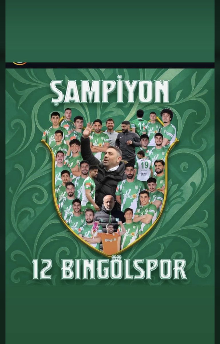 Tebrikler @12Bingolspor12  3.lig’de başarıların daim olsun…