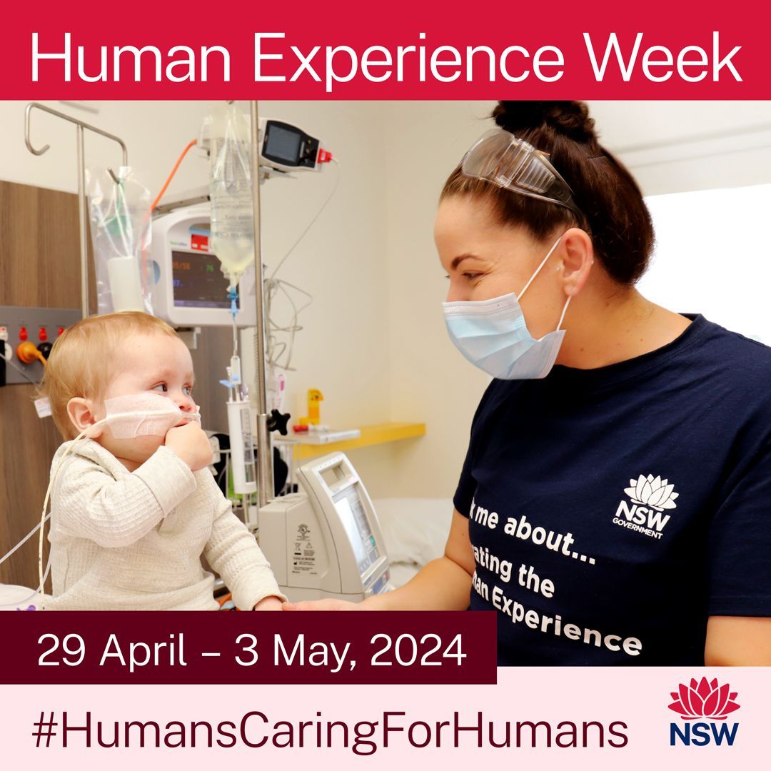 🌟 Human Experience Week | 29 Apr – 3 May 🌟
We’re celebrating the people shaping care across NSW Health. This year’s theme, Innovate to Elevate, is about amplifying voices and making small changes that create big impact. 
#HumansCaringForHumans
