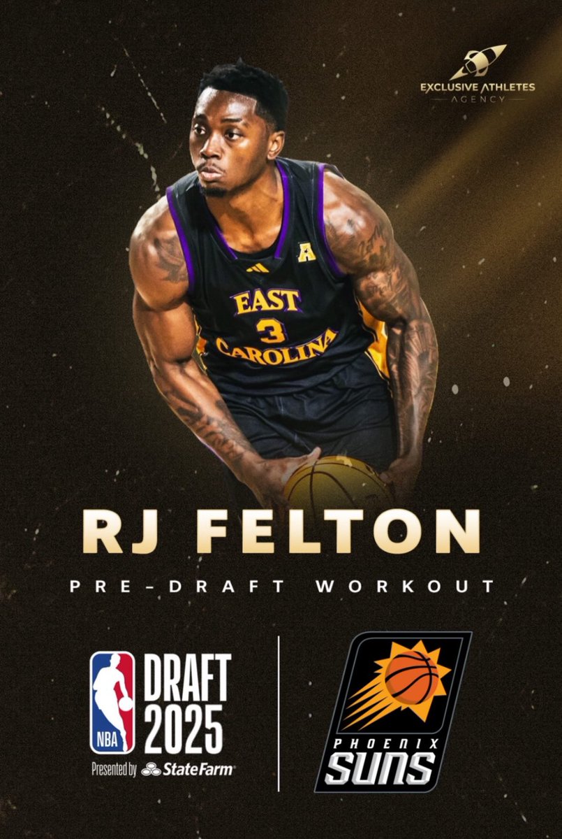 Former ECU star RJ Felton had a pre-NBA Draft workout with the Phoenix Suns, per Exclusive Athletes Agency.