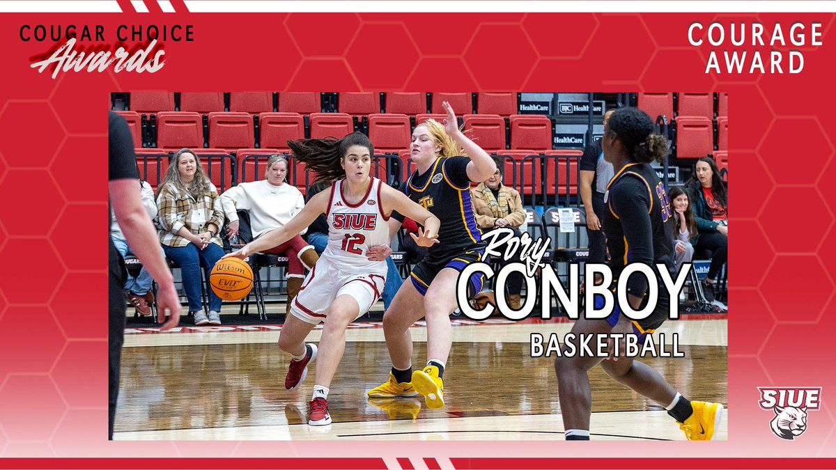 SIUE Cougars (@siuecougars) on Twitter photo <a href="/SIUESB/">SIUE Softball</a> <a href="/SIUEMensSoccer/">SIUE Men's Soccer</a> <a href="/siuewtennis/">SIUE TENNIS</a> 𝔸𝕟𝕕 𝕥𝕙𝕖 𝕨𝕚𝕟𝕟𝕖𝕣 𝕚𝕤...
COUGAR COURAGE AWARD
Rory Conboy of <a href="/SIUEWBB/">SIUE Women’s Basketball</a>
#RollCougs | #CougarChoice <a href="/SIUESB/">SIUE Softball</a> <a href="/SIUEMensSoccer/">SIUE Men's Soccer</a> <a href="/siuewtennis/">SIUE TENNIS</a> 𝔸𝕟𝕕 𝕥𝕙𝕖 𝕨𝕚𝕟𝕟𝕖𝕣 𝕚𝕤...
COUGAR COURAGE AWARD
Rory Conboy of <a href="/SIUEWBB/">SIUE Women’s Basketball</a>
#RollCougs | #CougarChoice