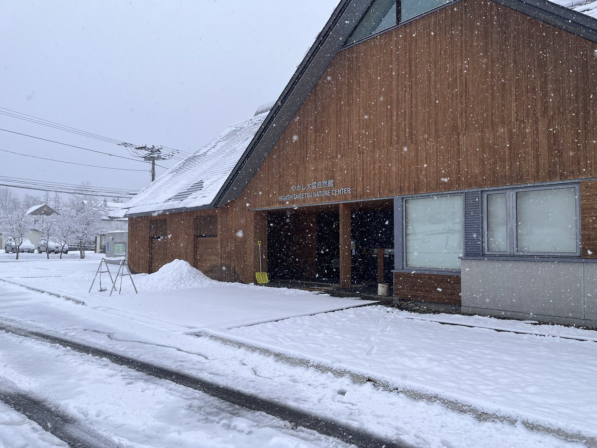糠平は湿った重たい雪が降っています。
幌鹿峠は通行止めです。