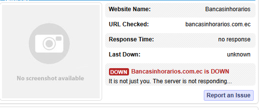 pablo65536's tweet photo. @BcoBolivariano Su página de banca virtual lleva varios días caída. Esto se puede verificar en varios sitios que chequean el estado de los servidores. Favor actuar al respecto. https://t.co/q6TwXKhYib