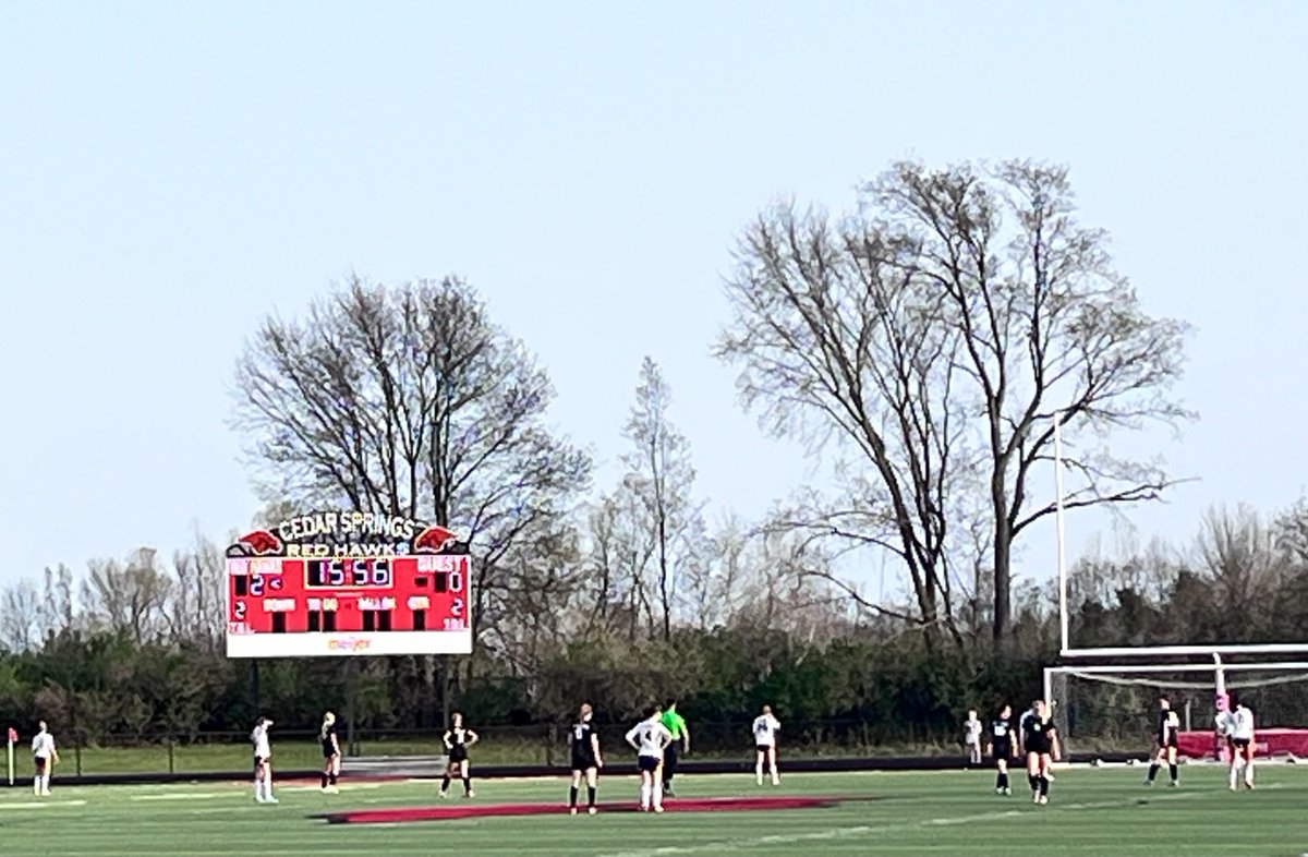 VSoccer vs. Greenville <a href="/CSPSREDHAWKS/">Cedar Springs Public Schools</a> HS.   Go Cedar!