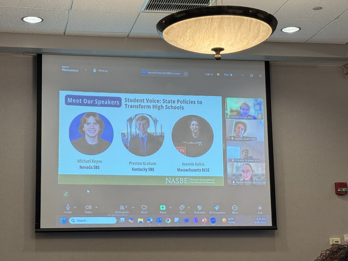 All_in_KY's tweet photo. KBE student member Preston Graham presented tonight as a member of NASBE student advisory council.
Topic: Student voice in statewide decision making.
@WoodfordCoPS
#ProudCommish
#AllinKY https://t.co/uNui5FyNuD