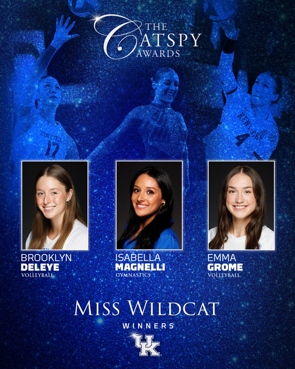 Winners of the Miss Wildcat Award are Brooklyn Deleye, Isabella Magnelli, and Emma Grome #CATSPYs
