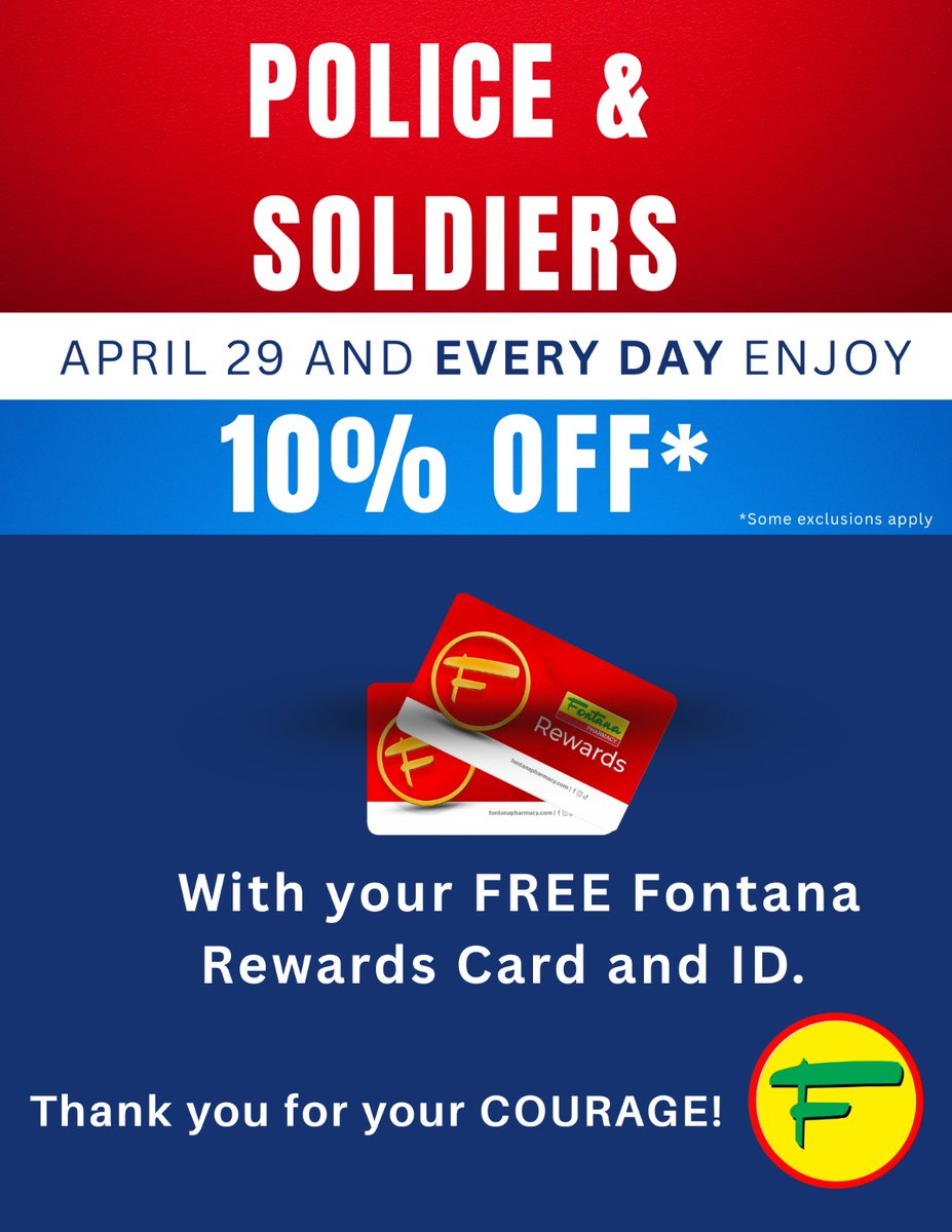 Fontana has been standing with our brave police and soldiers for over 25 years.