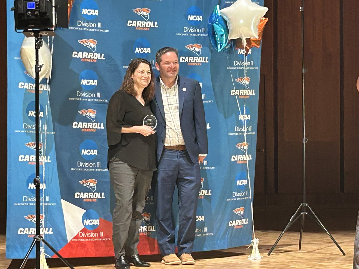 Carroll University Athletics (@pio_athletics) on Twitter photo The 2025 Pio Award for <a href="/carrollu/">Carroll University</a> Faculty/staff member of the year goes to Dr. Lori Brock! Congratulations Lori and thanks for all you do! The 2025 Pio Award for <a href="/carrollu/">Carroll University</a> Faculty/staff member of the year goes to Dr. Lori Brock! Congratulations Lori and thanks for all you do!