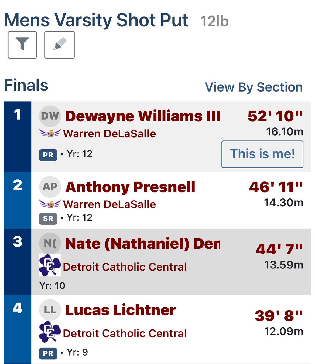 Had a good track meet today receiving a PR in Discus and Shot Put, also getting 1st place! I know I got alot more and I plan to keep improving every meet.