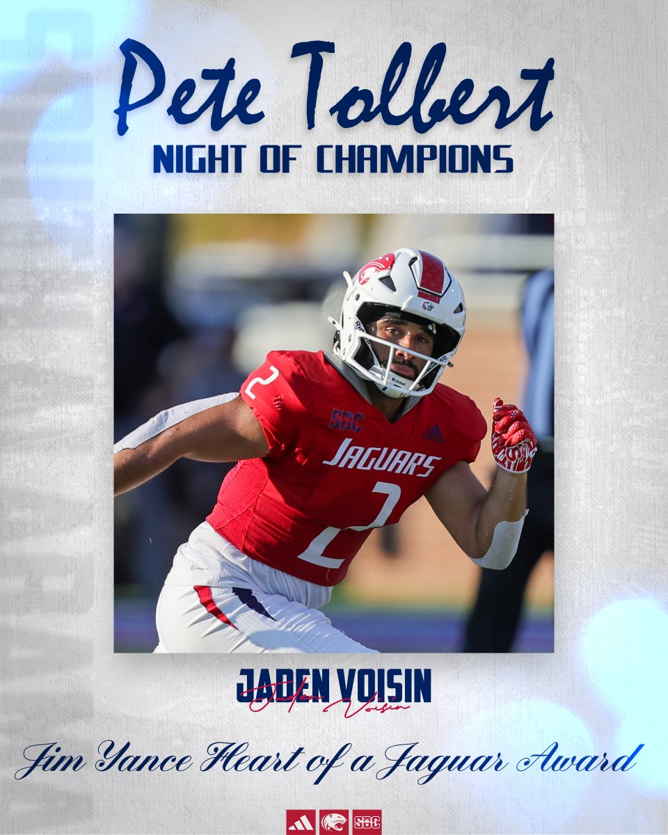 Congrats to <a href="/JadenVoisin/">Jaden Voisin</a> on winning this year's Jim Yance Heart of a Jaguar Award‼️