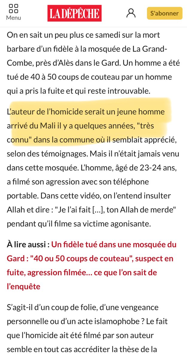 guiylene's tweet photo. @marika_bret Si lors de votre hommage à #AboubakarCisse, vous croisez vos confrères de La Dépêche, il serait bien appréciable de leur demander d'arrêter de salir la mémoire de la victime comme ils le font.

Cet article est hallucinant, peu professionnel. Quelle honte!

https://t.co/gkEbPr8K45 https://t.co/nRVzpNHVq1