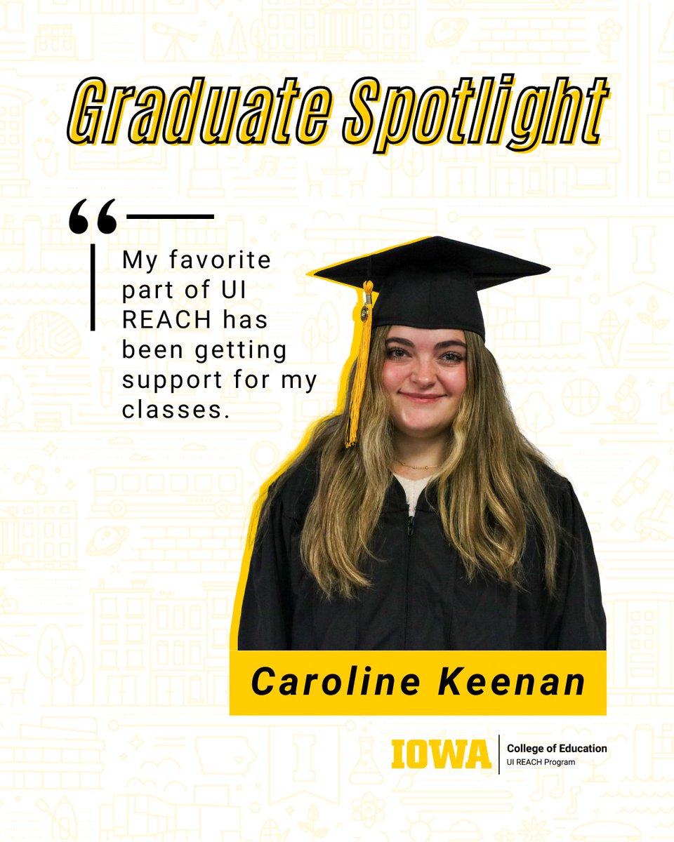 Join us in celebrating our 2025 graduates! 🎉

During her time at REACH, Caroline worked at a daycare and is proud to have been in a sorority. After graduation, she plans to stay in Iowa and take more classes.