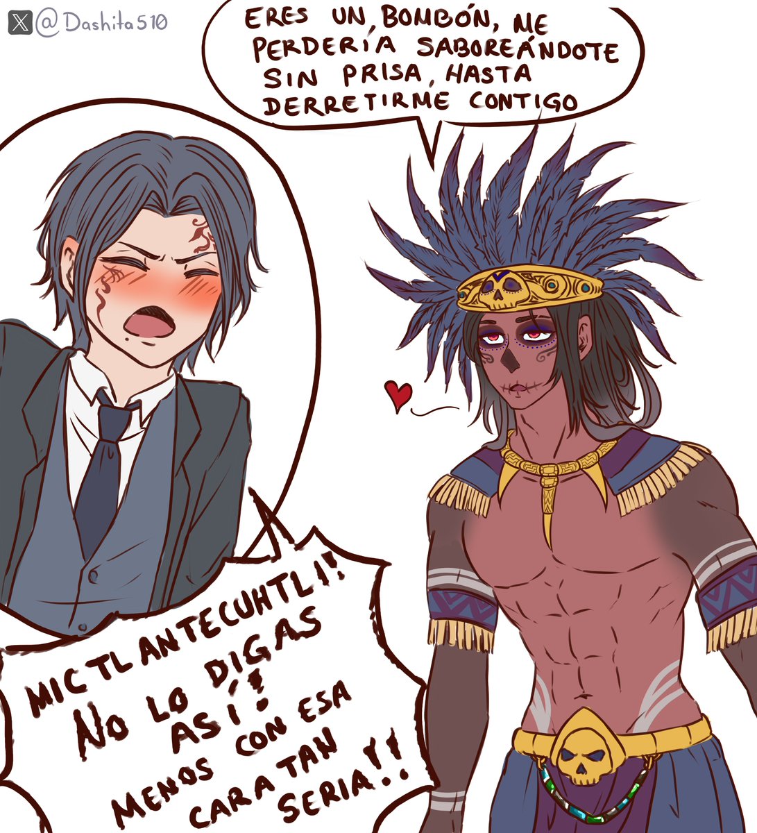 AngieGriff0's tweet photo. #Reposteo
Nueva ship desbloqueada 😍😍😍😍 Dashi dándonos ships bien interesantes. 
Reposteo con el permiso de la autora @Dashita510 
#ocxcanon #HermesxMictlantecuhtli https://t.co/RSe4SfueAw