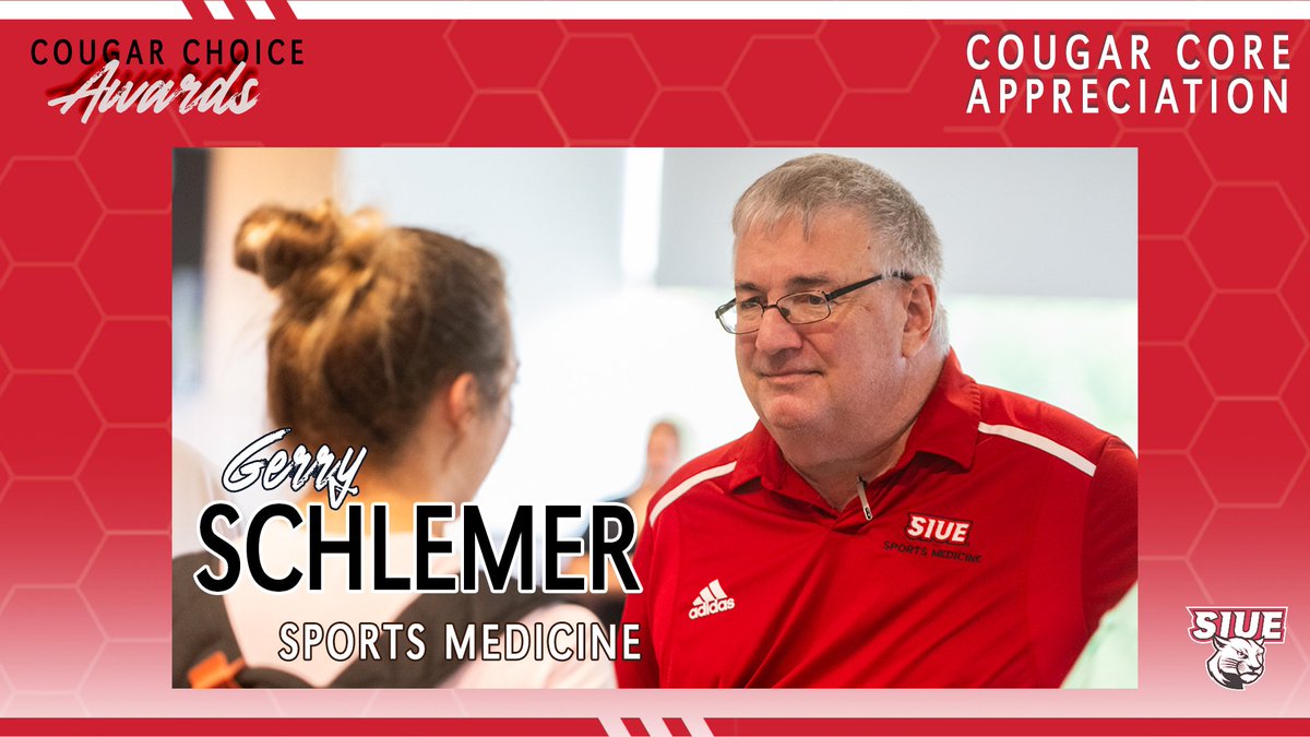 SIUE Cougars (@siuecougars) on Twitter photo <a href="/SIUESB/">SIUE Softball</a> <a href="/SIUEMensSoccer/">SIUE Men's Soccer</a> <a href="/siuewtennis/">SIUE TENNIS</a> <a href="/SIUEWBB/">SIUE Womenβs Basketball</a> <a href="/SIUEWSoccer/">SIUE Women's Soccer</a> <a href="/SIUEmgolf/">SIUE Golf</a> <a href="/SIUEMBB/">SIUE Hoops</a> πΈππ π₯ππ π¨πππππ£ ππ€...
COUGAR CORE APPRECIATION
Gerry Schlemer (retired) of <a href="/SIUECougars/">SIUE Cougars</a> Sports Medicine
#RollCougs | #CougarChoice <a href="/SIUESB/">SIUE Softball</a> <a href="/SIUEMensSoccer/">SIUE Men's Soccer</a> <a href="/siuewtennis/">SIUE TENNIS</a> <a href="/SIUEWBB/">SIUE Womenβs Basketball</a> <a href="/SIUEWSoccer/">SIUE Women's Soccer</a> <a href="/SIUEmgolf/">SIUE Golf</a> <a href="/SIUEMBB/">SIUE Hoops</a> πΈππ π₯ππ π¨πππππ£ ππ€...
COUGAR CORE APPRECIATION
Gerry Schlemer (retired) of <a href="/SIUECougars/">SIUE Cougars</a> Sports Medicine
#RollCougs | #CougarChoice