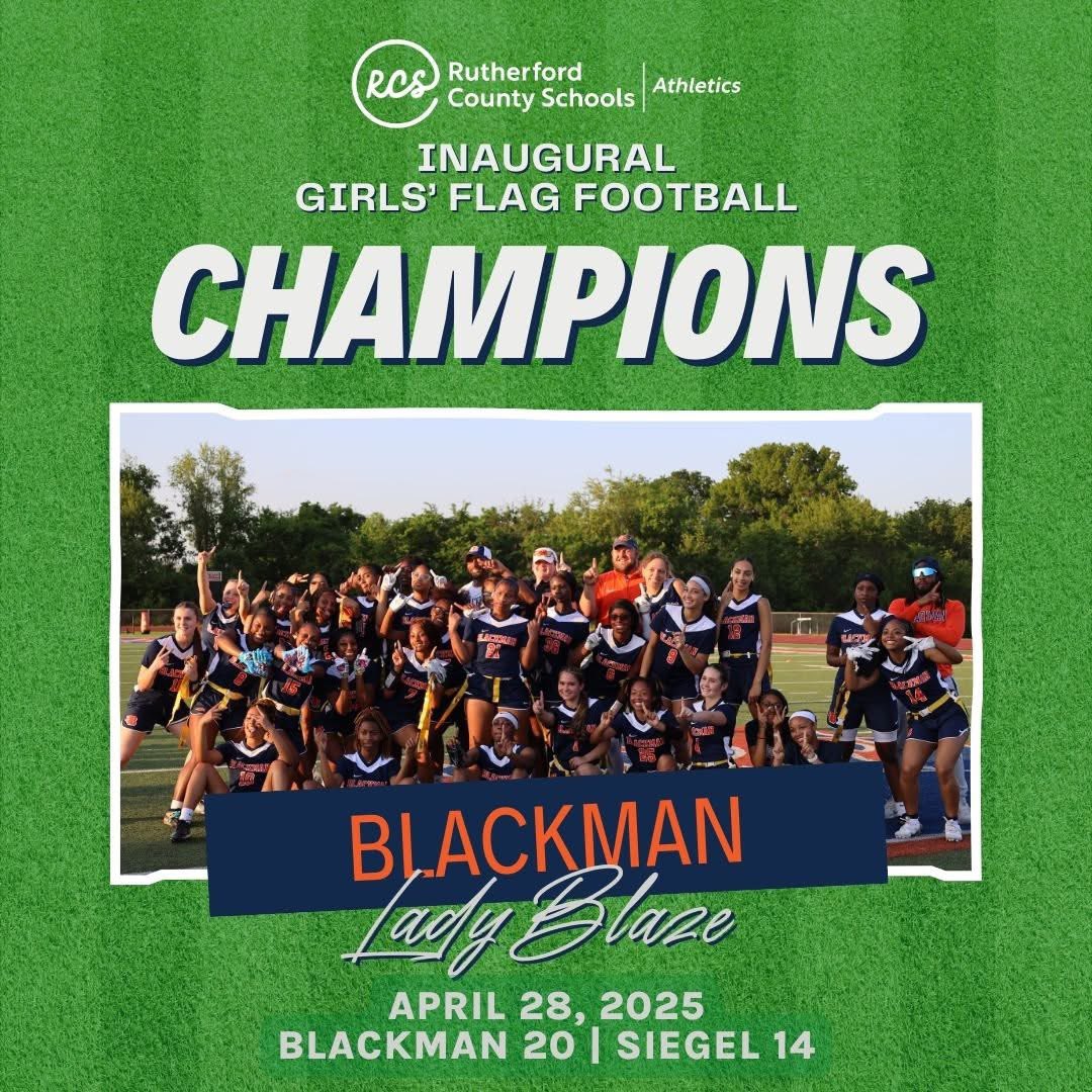 Raighan Buchanan (@raighanqb11) on Twitter photo Introducing <a href="/Blaze_FlagFB/">Blackman Flag Football</a> District Champs! We closed out our inaugural season w/a 9–0 record & bringing home the district title. I’m grateful for our amazing coaches who set the bar high & helped us make an unforgettable mark in Blackman history - And this is just the beginning! Introducing <a href="/Blaze_FlagFB/">Blackman Flag Football</a> District Champs! We closed out our inaugural season w/a 9–0 record & bringing home the district title. I’m grateful for our amazing coaches who set the bar high & helped us make an unforgettable mark in Blackman history - And this is just the beginning!