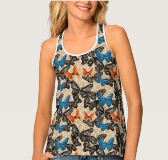 jcdpod's tweet photo. Bold Butterflies &amp; Lace Nude Tank Top https://t.co/3Ijif4X7P5 via @zazzle 
#ButterflyTank #LaceTop #WomensFashion #GraphicTee #CasualStyle #SummerWear #UniqueDesign #FeminineFashion #StylishTop #ButterflyLace https://t.co/SSADxx3laB