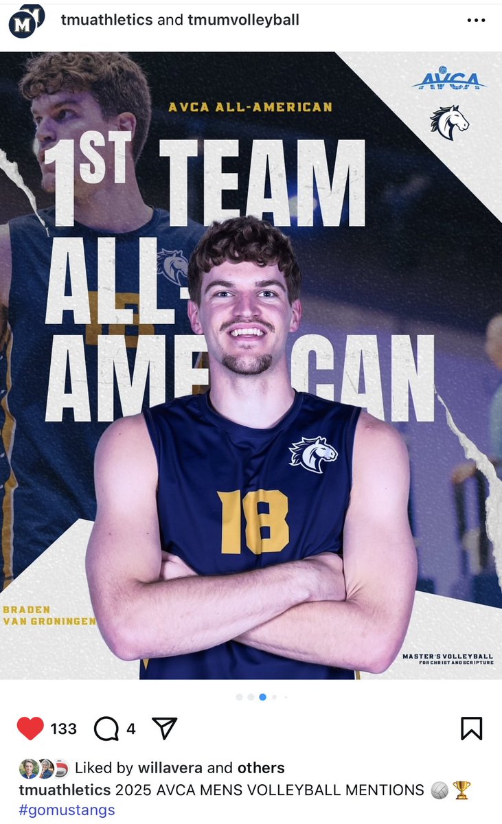 ✅ 2025 AVCA NAIA Men’s Collegiate 🏐 Volleyball National 🇺🇸 Player of the Year Award

✅✅ 2025 AVCA NAIA Men’s Collegiate 🏐 Volleyball First Team 🇺🇸 All-American

Our family was super excited and humbled to learn that our son Braden Van Groningen <a href="/_bradenvg_/">Braden Van Groningen</a> was named the