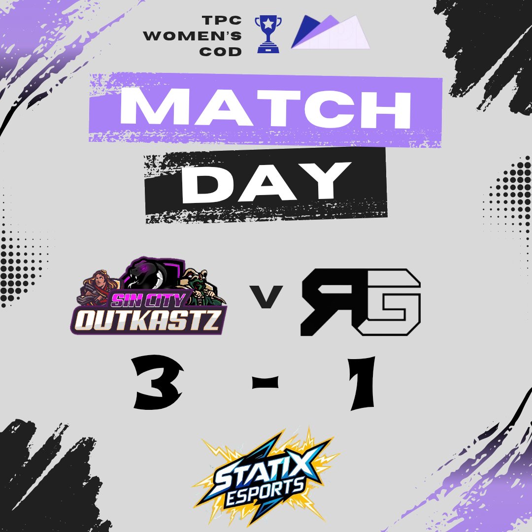 GGs <a href="/retribution302/">Retribution Gaming</a> 

Won 3-1, on to the next to prove we the real deal.

Great Job Ladies
<a href="/AngelinaCODs/">Angelina</a> 
<a href="/ItzJustSilly/">Silly</a> 
<a href="/_joybearr_/">Joy 🤓</a> 
<a href="/tashagd_/">tashagd</a> 

<a href="/SinGamingUS/">SIN Gaming</a> x <a href="/Statix_esports/">Statix eSports</a>