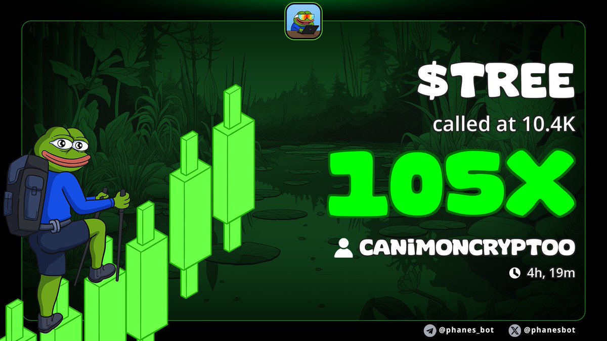 ScanArmyy's tweet image. COOK ALERT 🚨‼️ 

@canimoncrypto with a huge runner today.

$Tree