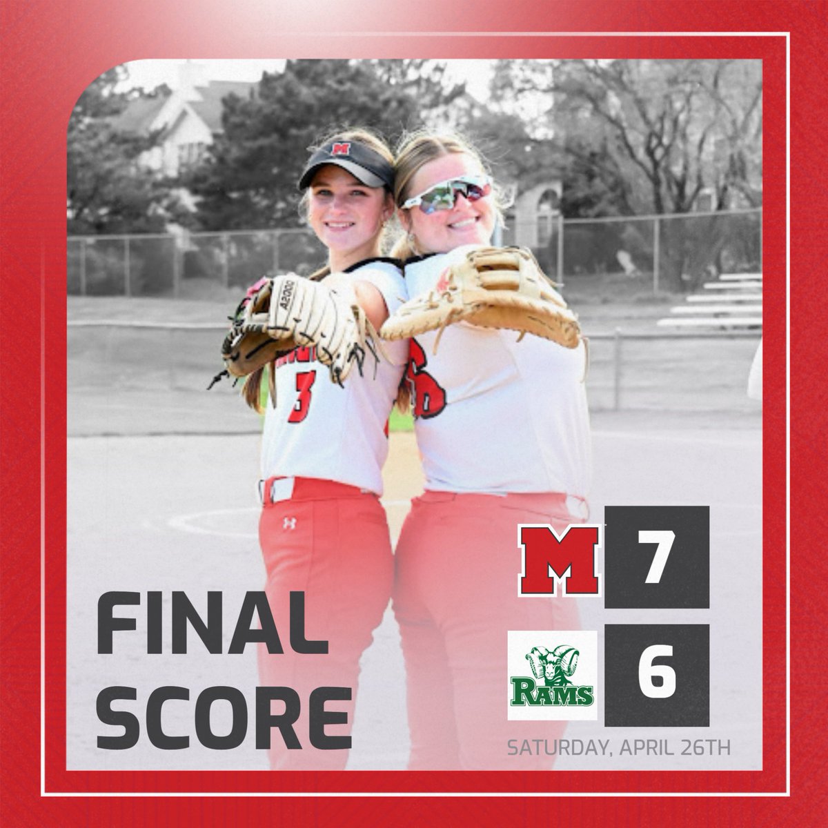 MHS Softball (@mhs_sball) on Twitter photo Mustangs escape Grayslake Central on Saturday and move to 12-4.
B.Vega: 7.0IP, 2Ks
HRs: <a href="/taylorpyke27/">Taylor Pyke 2027</a> (2), 4RBIs & <a href="/clairec2025/">Claire Connelly 2025</a>, 3 RBIs Mustangs escape Grayslake Central on Saturday and move to 12-4.
B.Vega: 7.0IP, 2Ks
HRs: <a href="/taylorpyke27/">Taylor Pyke 2027</a> (2), 4RBIs & <a href="/clairec2025/">Claire Connelly 2025</a>, 3 RBIs