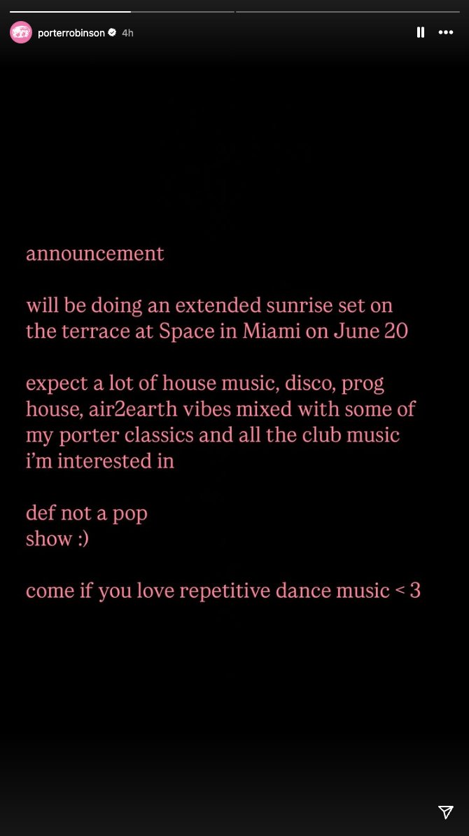 AirToEarth's tweet photo. porter will be doing a air2earth themed dj set (as porter) at clubspace miami on june 20th ! https://t.co/RJBWdmI7o7
