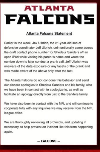 Cyndi_757VA's tweet photo. APOLOGY NOT ACCEPTED! ๐๐ฝ๐๐ฝ๐๐ฝ#jeffulbrich #JaxUlbrich #AtlantaFalcons https://t.co/7RoVKv6BPI