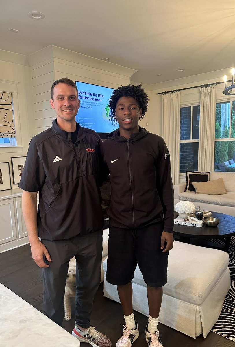 Cam Blivens (@blivenscameron) on Twitter photo Thanks Coach <a href="/ACruse15/">Andy Cruse</a> for coming by my house to visit. My family and I enjoyed spending time with you. Looking forward to getting on campus.
<a href="/Martin_Miami_HC/">Chuck Martin</a> <a href="/MiamiOHFootball/">Miami Football</a> Thanks Coach <a href="/ACruse15/">Andy Cruse</a> for coming by my house to visit. My family and I enjoyed spending time with you. Looking forward to getting on campus.
<a href="/Martin_Miami_HC/">Chuck Martin</a> <a href="/MiamiOHFootball/">Miami Football</a>